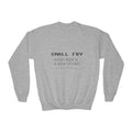 Youth Crewneck Sweatshirt - Small Fry, Cozy & Inspirational, Perfect for Everyday Wear, Gifts, Youth Events, Casual Outfits