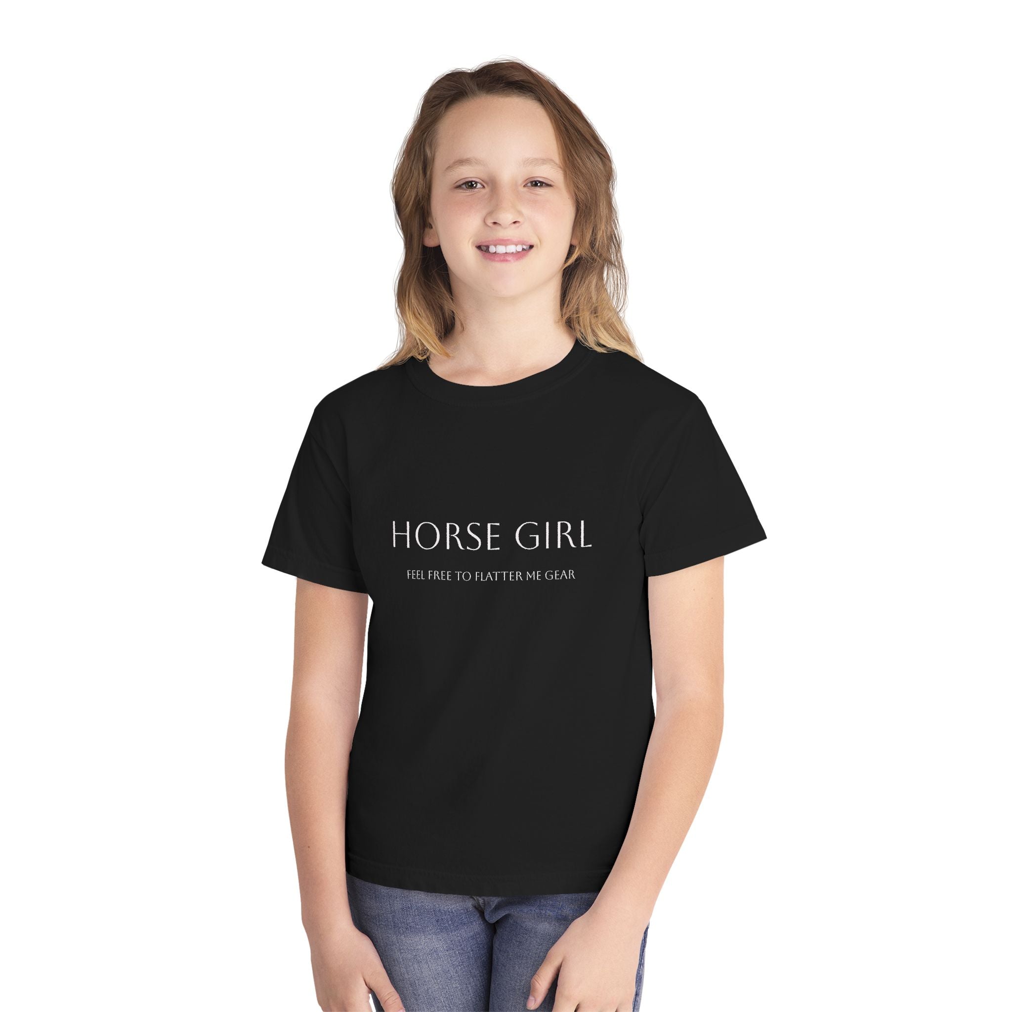 Horse Girl Youth Tee, Gifts for Equestrians, Horse Lover Shirt, Birthday Gift, Summer Fashion, Casual Wear