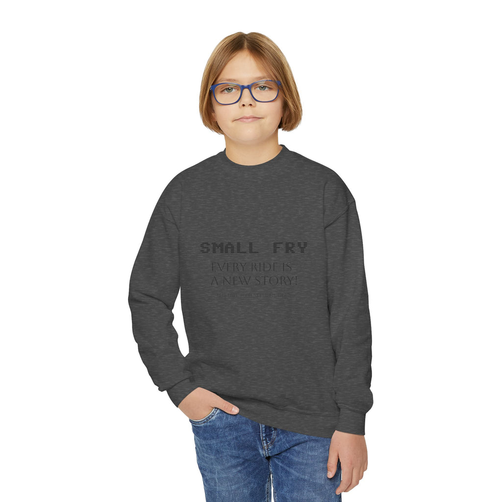 Youth Crewneck Sweatshirt - Small Fry, Cozy & Inspirational, Perfect for Everyday Wear, Gifts, Youth Events, Casual Outfits