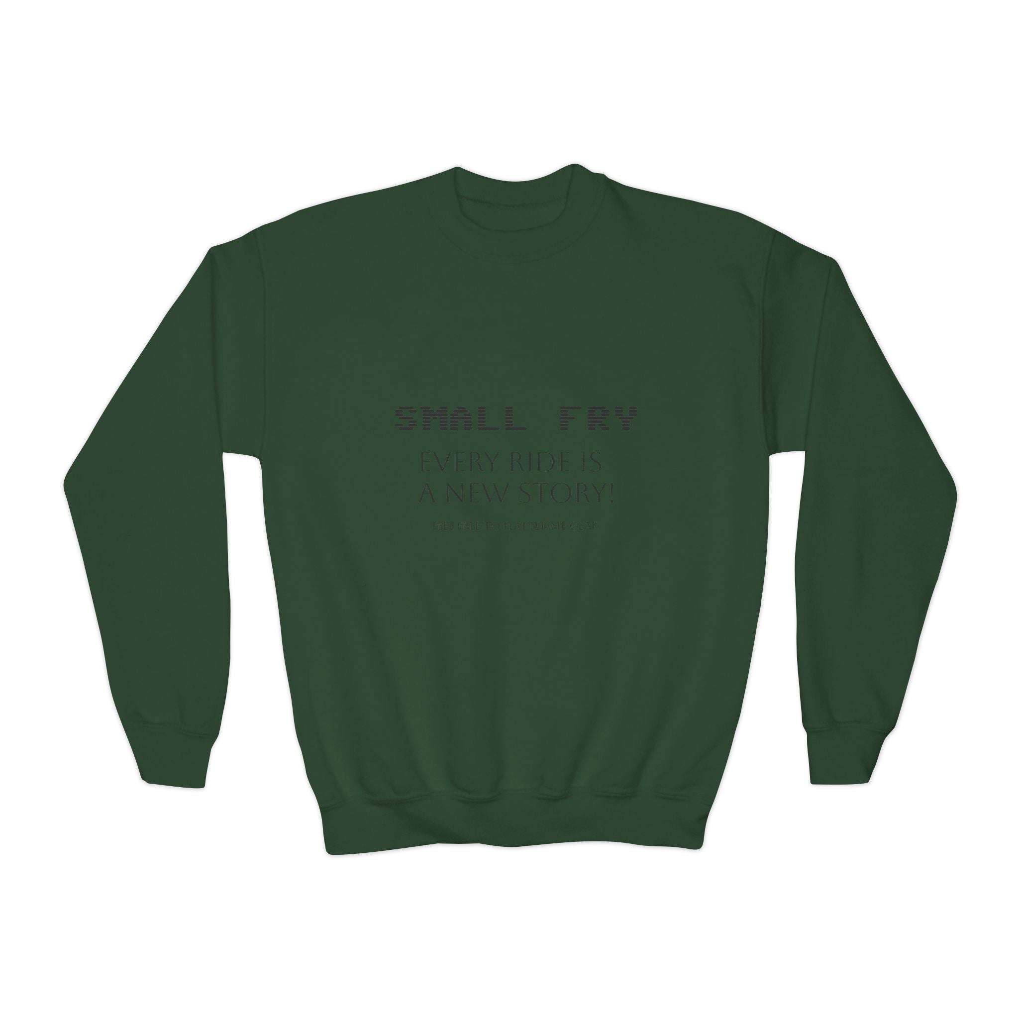 Youth Crewneck Sweatshirt - Small Fry, Cozy & Inspirational, Perfect for Everyday Wear, Gifts, Youth Events, Casual Outfits
